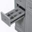 Meuble-lavabo 36 po sans lavabo, base d'armoire seulement, une armoire et six tiroirs, gris