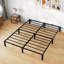 Structure de lit très grand 10 pouces, structure de lit plateforme en métal robuste avec support en lattes de fer durable et pieds, aucun sommier requis, aucune vis nécessaire, supporte jusqu'à 800 lb-887140602