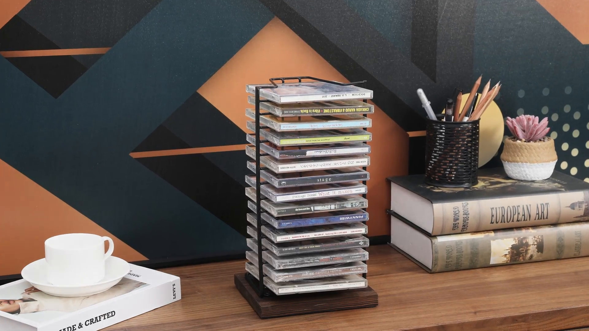 17 Stories 11.73'' H Media CD DVD Storage Rack | Wayfair