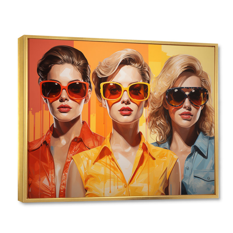 Pop Pop Inspiration I sur toile, 30" H x 40" W, Cadre flottant doré