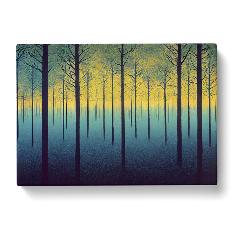 Lively Abstract Forest - Wrapped Canvas, 50cm H x 76cm W x 3cm D