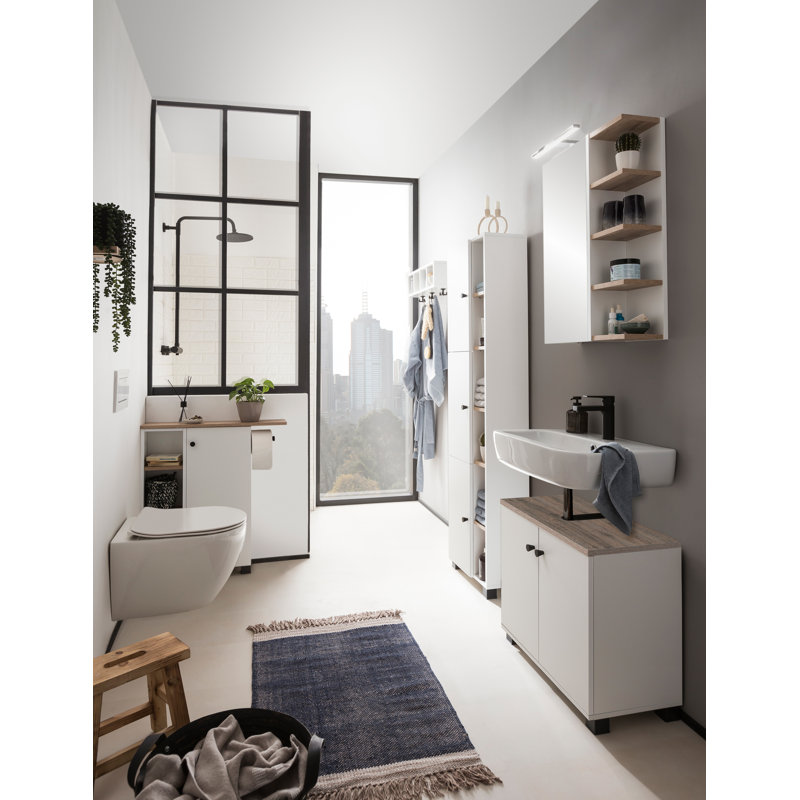Balto 49.7mm W 74.4mm H Medicine Cabinet Mirror, White
