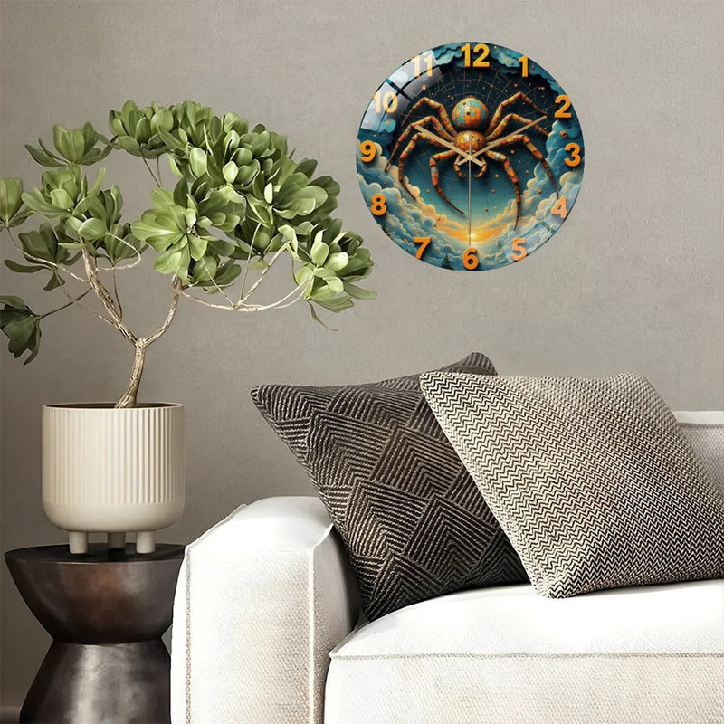 Horloge murale Spider