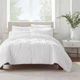 Serta Simply Clean Microfiber Pleated 7 Piece Comforter Set