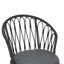2 pièces Chaise d'extérieur avec 2 coussins, gris