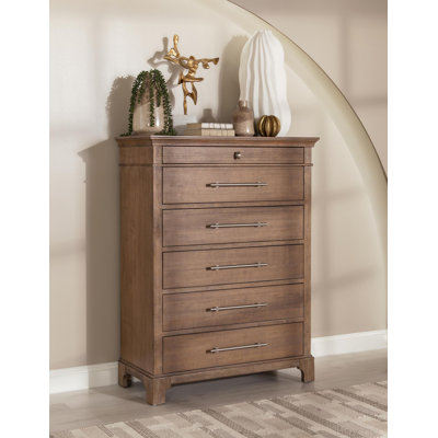 Drawer Chest (6 Drawers, Hidden Jewelry Tray in Third Drawer)