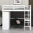 Wood Full Size Loft Bed With 2-Tier Storage Shelves,3 Drawers,Built-In Wardrobe And Desk-142050727