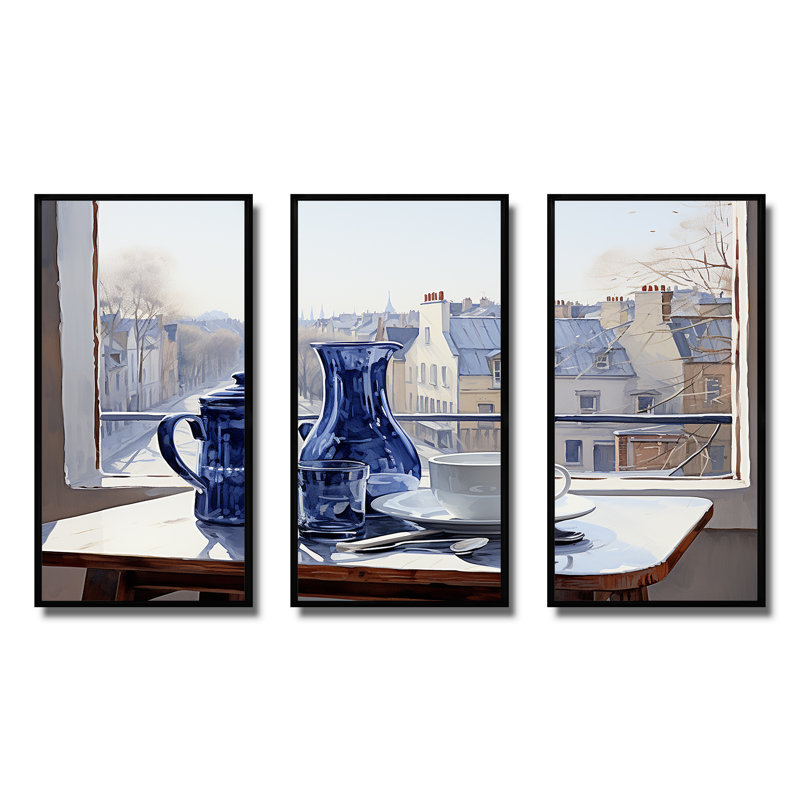 Gris gris urbain parisien - City Paris, art mural, Cadre flottant noir, H 28 po x l 36 po