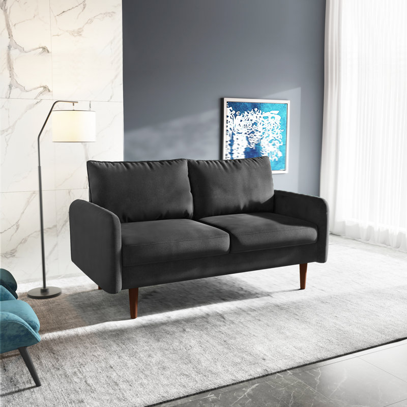 Causeuse Anacapa, Velours noir