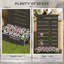 Lit de jardin surélevé avec treillis, boîte à fleurs sur pied, noir-2862309