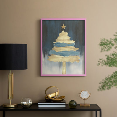 «Christmas Holiday», reproduction d'art encadrée CXC - bois massif