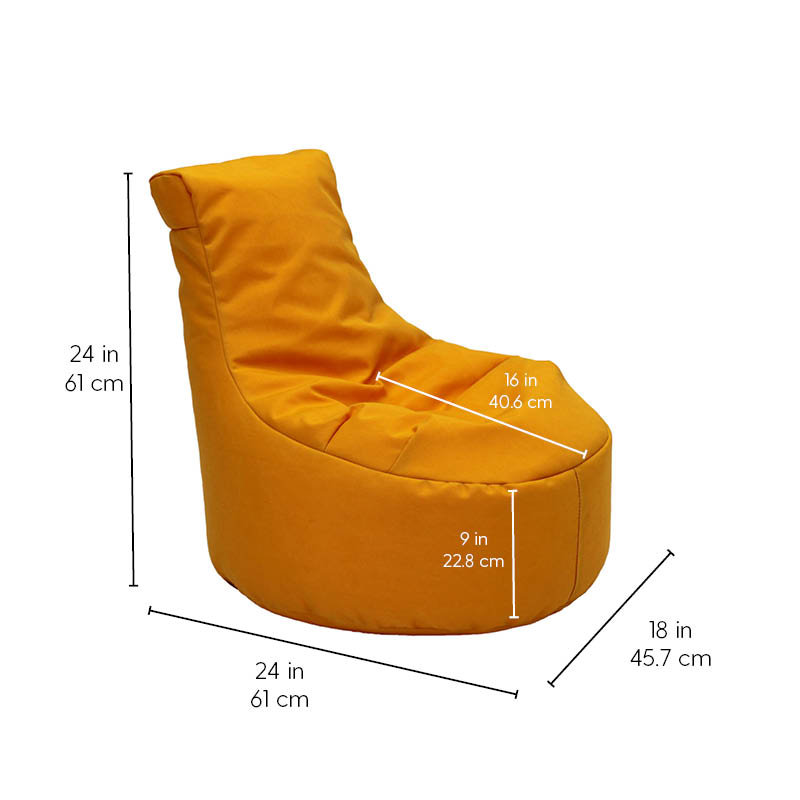 Element Indoor/Outdoor Kids Paddle Out Bean Bag, Yellow Olefin