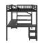 Grand lit mezzanine en métal avec garde-robe et lumière DEL, grand lit mezzanine avec bureau en forme de L et port USB-1982967333