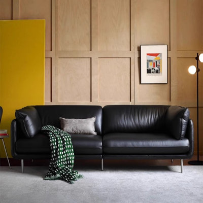 Mid-Century Oil-Waxed Luxury Straight Sofa