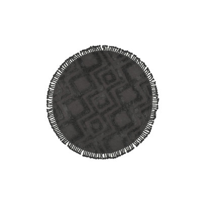 Round No Pattern And Not Solid Colour Hand Woven 200cm X 200cm Area Rug