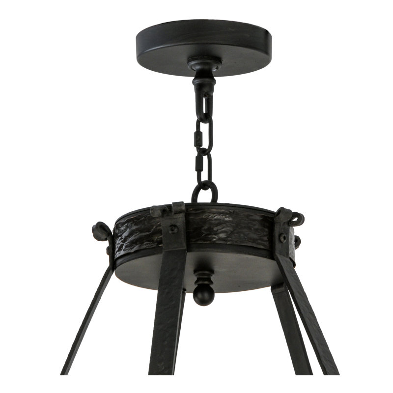 Lustre de roue de style bougie 10 lumières façon bougie Knighton