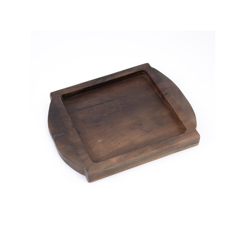 Shamir Solid Wood Tray, Ochre