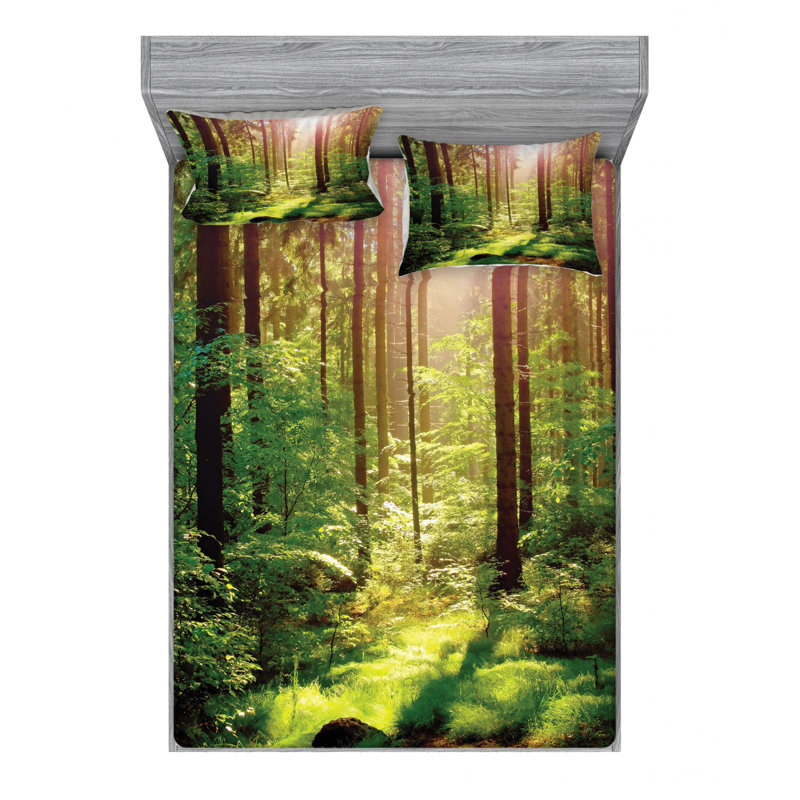 Microfiber Sheet Set, Queen Sheet Set with Fitted Sheet