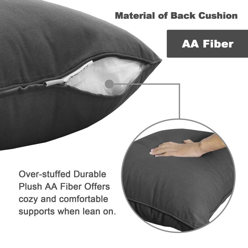 Ensemble de coussins de chaise d'extérieur / intérieur, coussins de remplacement de siège de patio profond