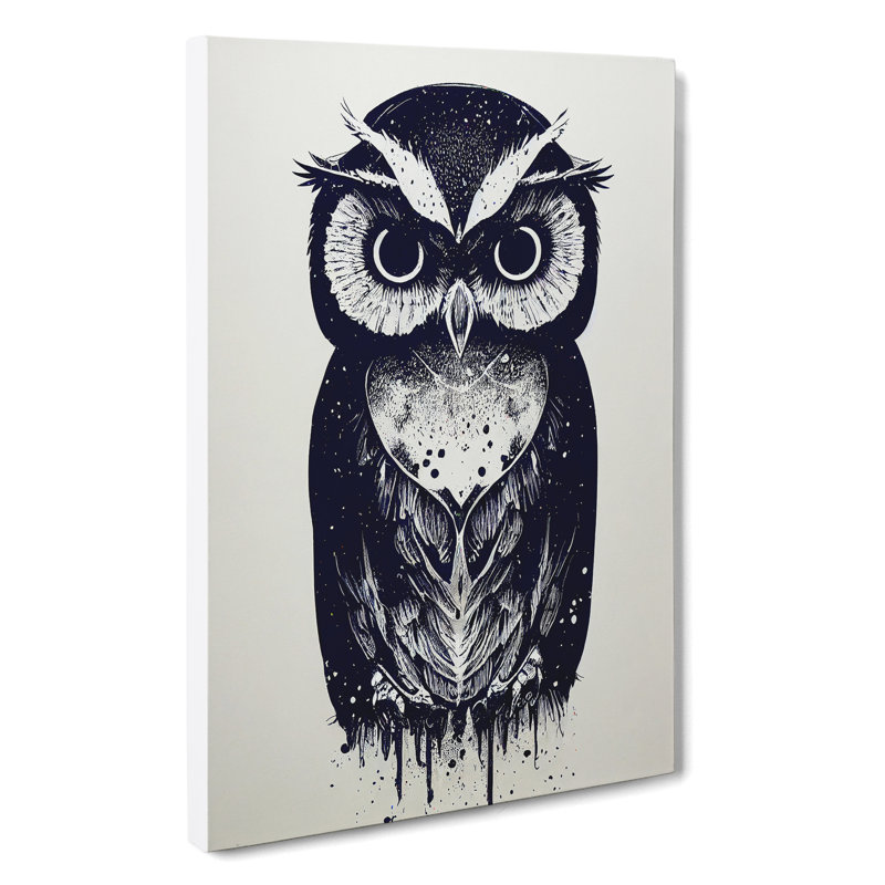 Owl Graffiti - Wrapped Canvas, 50cm H x 35cm W x 3cm D