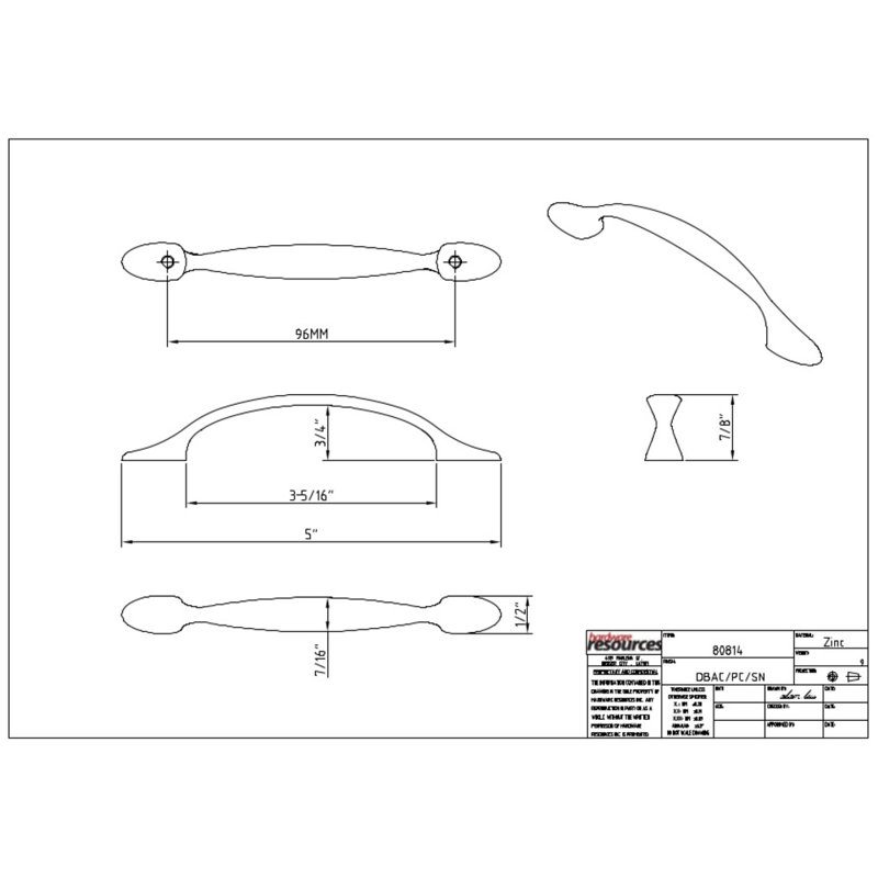 Somerset 3 3/4" Center to Center Arch Pull, Brushed Oil Rubbed Bronze