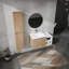 Meuble-lavabo mural contemporain avec lavabo et armoire latérale Contemporary