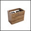 Armoire de plancher moderne en noyer avec trois tiroirs Alice-30F-105, pré-assemblée pour une installation facile et un rangement amélioré-76577868