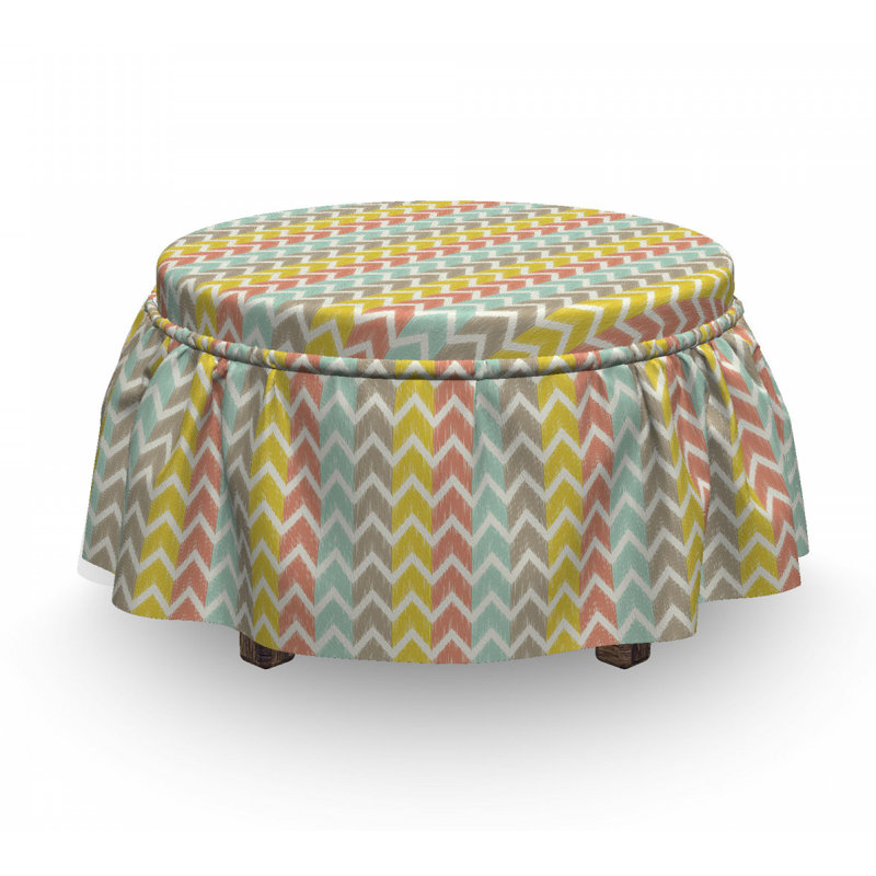 Housse pour repose-pieds chevrons lines