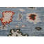 Tapis de couloir indien bleu à motif floral Oushak 2 x 10