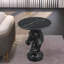 Statue de cheval, table d'appoint, table de bout, salon, noir-958948840