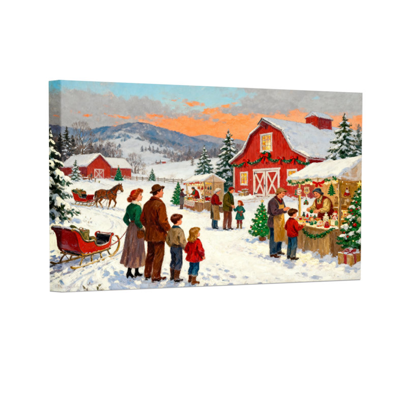 Ensemble de 3 reproductions d'art sur toile, H 12 po x l 18 po