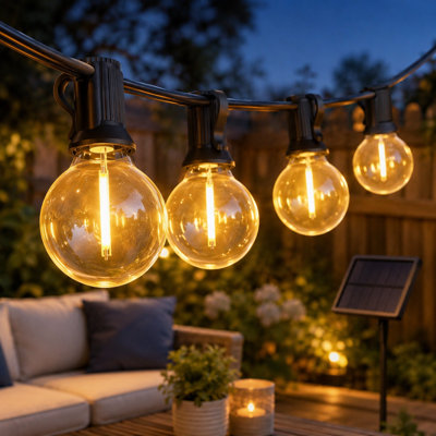 Guirlande de lumières sphériques d'extérieur à énergie solaire Halas