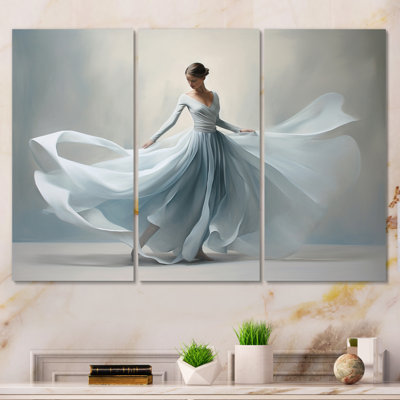 Dance Minimalist Choreography Entertainment Wall Decor on Metal