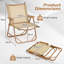 Folding Camp Chairs Set of 2 Outdoor Lightweight Beach Chairs-Beige