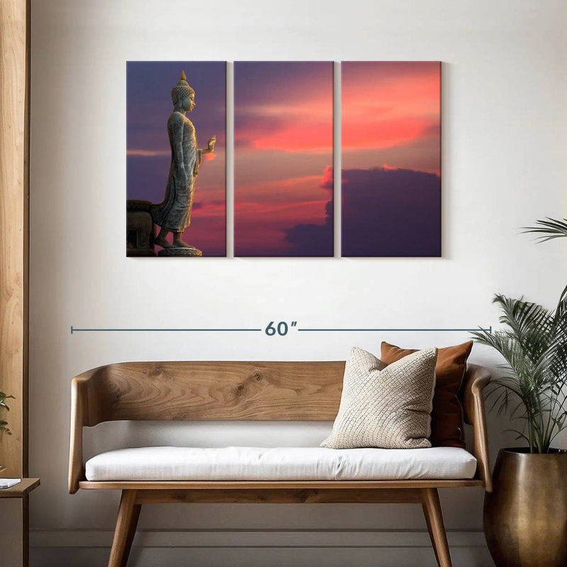 Adella Sunset Sky Buddha, 28" H x 45" W
