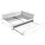 Lit de jour double avec canapé-lit capitonné capitonné, structure de canapé-lit avec dossier confortable et accoudoirs, velours, noir (79,5 po x 58 po x 25 po)-259271455