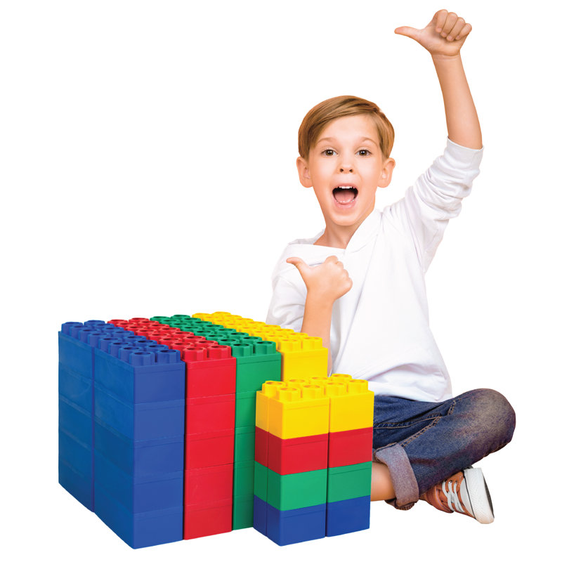 BiggoBlocks Jumbo Blocks, 48 PC Set, for Kids Ages 4-8, 48 PC