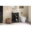 Ensemble de meuble-lavabo autoportant de 18 po avec lavabo en céramique, ensemble de meuble-lavabo simple autoportant avec porte à fermeture douce, tablette réglable, style français, pieds pleins-126232903