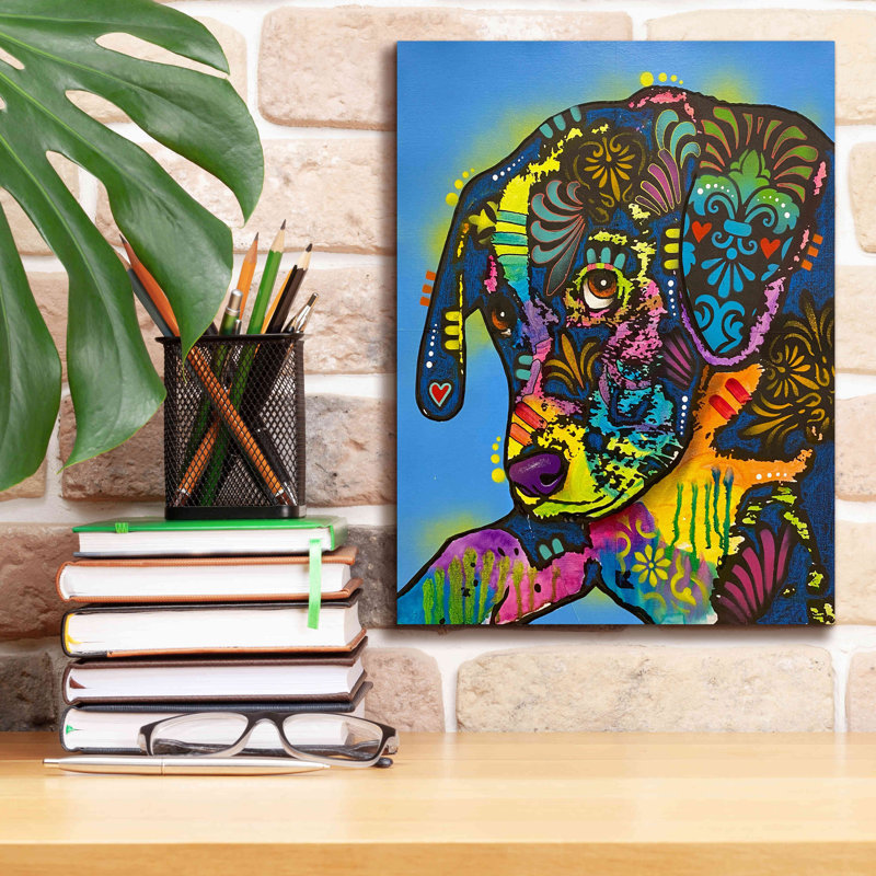«Not Too Sure About This» par Dean Russo, art mural sur toile,, H 16 po x l 12 po x P 0,75 po