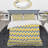 Yellow Horizontal Chevron Polyester Chevron / Zig Zag Duvet Cover Set-84764034
