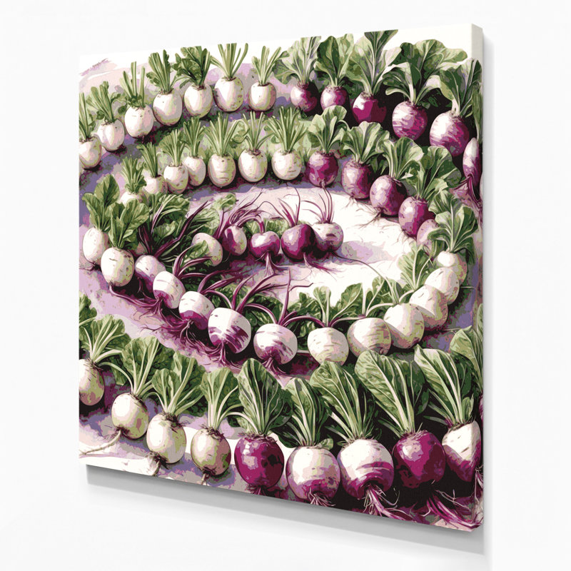 Vegetables Turnips Beige Canvas Wall Art