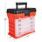 Stalwart Portable Tool Storage Box - Small Parts Organizer with 4 Multi-Compartment Trays ,Red