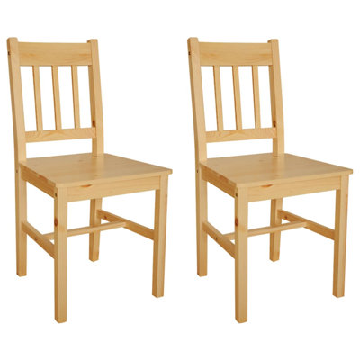 Chaise de salle à manger vidaXL en pin massif naturel standard durable