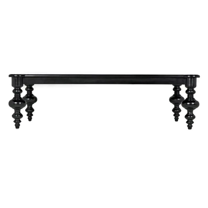Graff Solid Wood Coffee Table, Hand Rubbed Black
