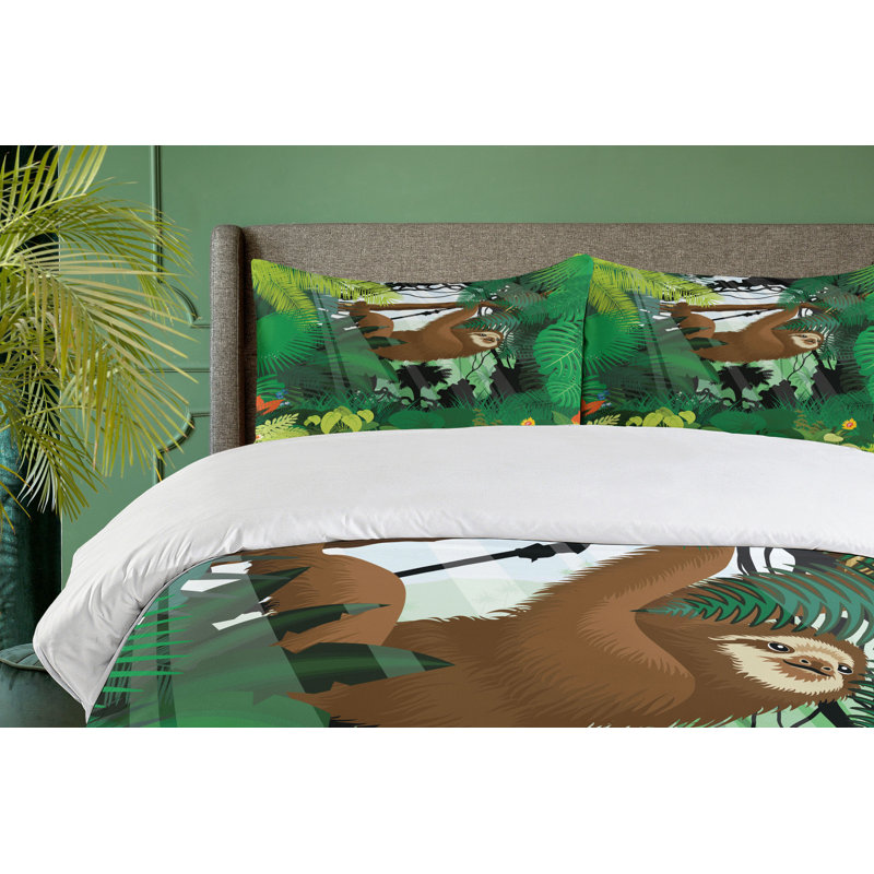 Sloth Coastal Polyester Duvet Cover, King
