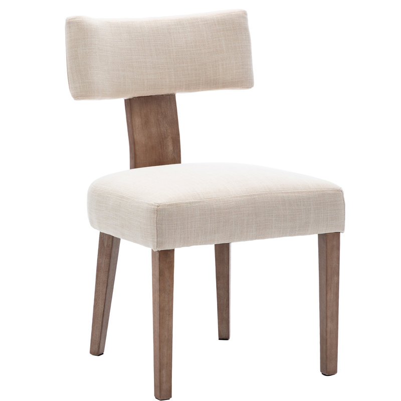 Dining Set Mid-Century Modern Wooden Table & Upholstered Chair Set For Home, Kitchen, Dining Room, Natural, Beige/Brown