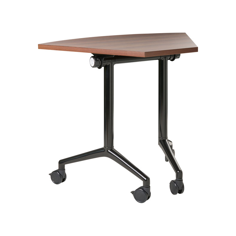 Abbondio Foldable and Modular Steel Standing Desk, Dark Brown/Black