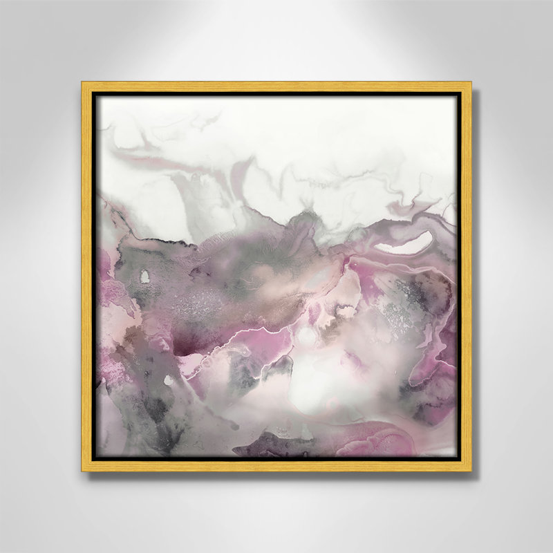 «Mint Bubbles I - Blush Version Print» par Casa Fine Arts, Or, H 13,5 po x l 13,5 po