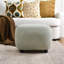 Fauteuil pivotant rembourré en lin avec repose-pieds-1350640581