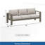 Canapé de patio 75 po 3 places toutes saisons en métal avec coussins épais beige et structure kaki-1783621510-1783621509